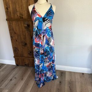 Forever 21 Multicolor Tropical Maxi Dress